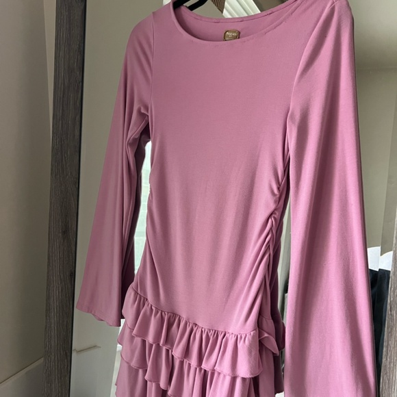 Good Feels Ruffle Long-Sleeve Mini Dress - Picture 3 of 5